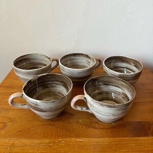 Set of 5 Santa Anita Ware MCM Cups